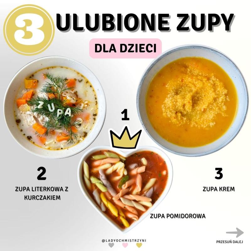 Zdrowe składniki do zup dla dzieci